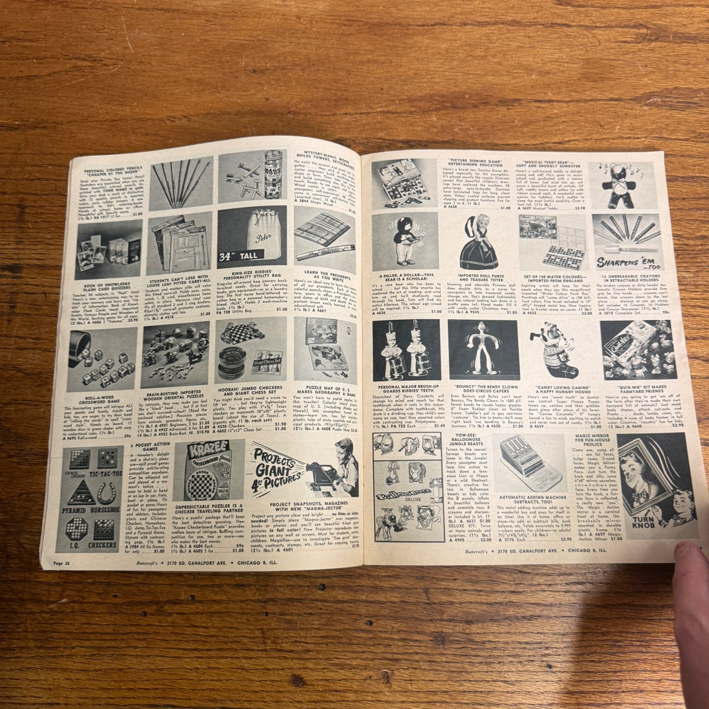 Bancroft's Vintage 1961 Christmas Gift Guide Catalog MCM Advertising Home