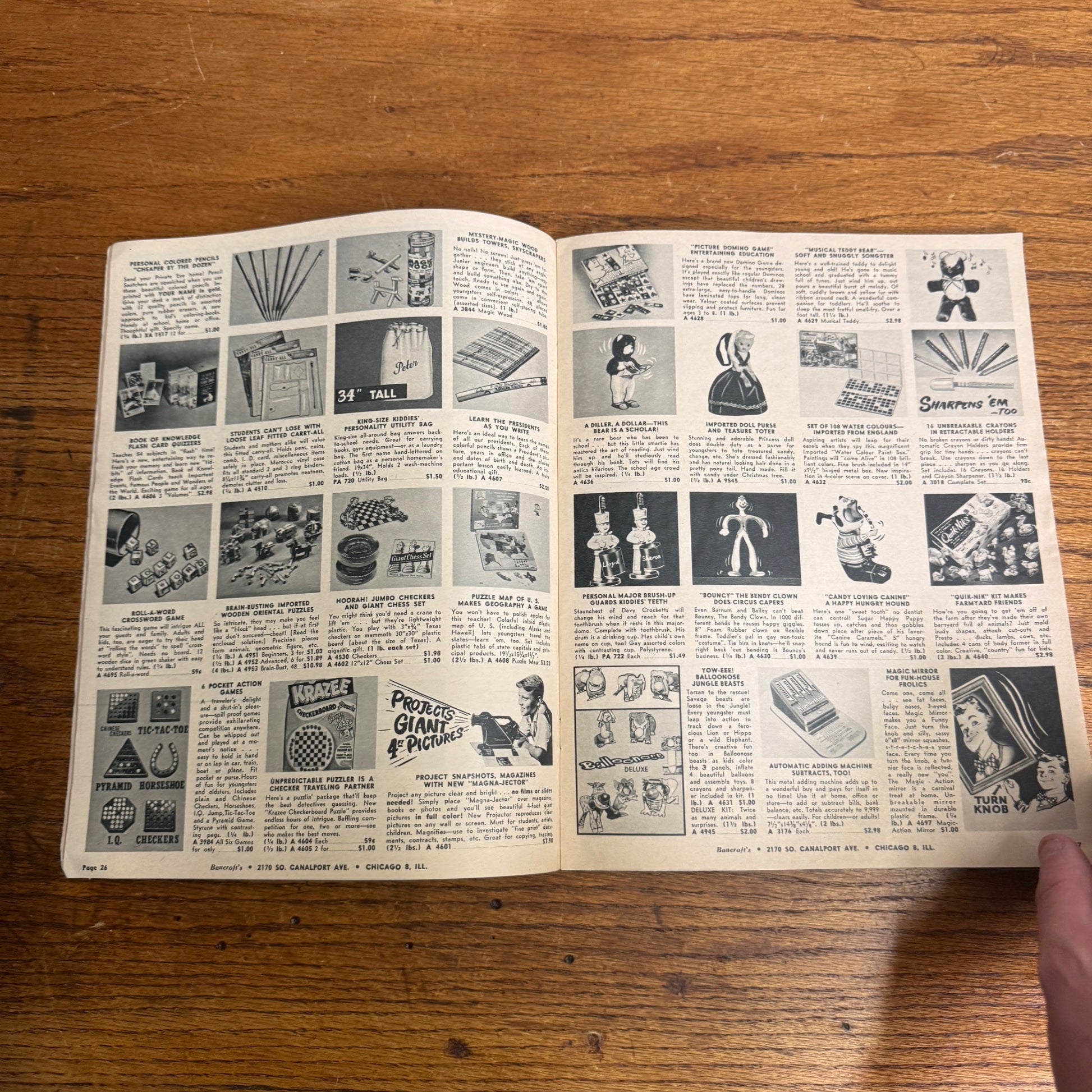 Bancroft's Vintage 1961 Christmas Gift Guide Catalog MCM Advertising Home
