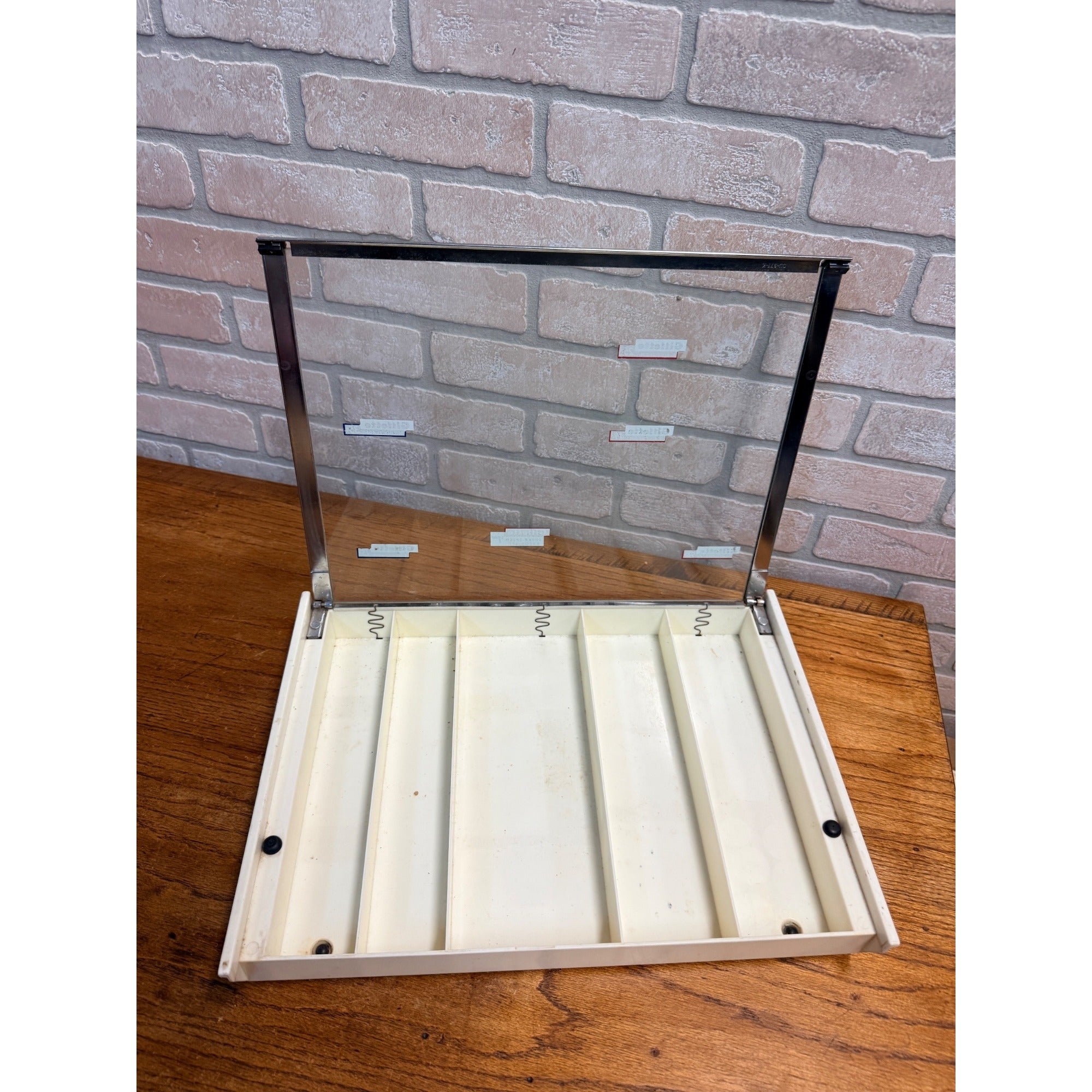 Vintage Gillette Counter Glass Top Razor and Blade Store Display Case