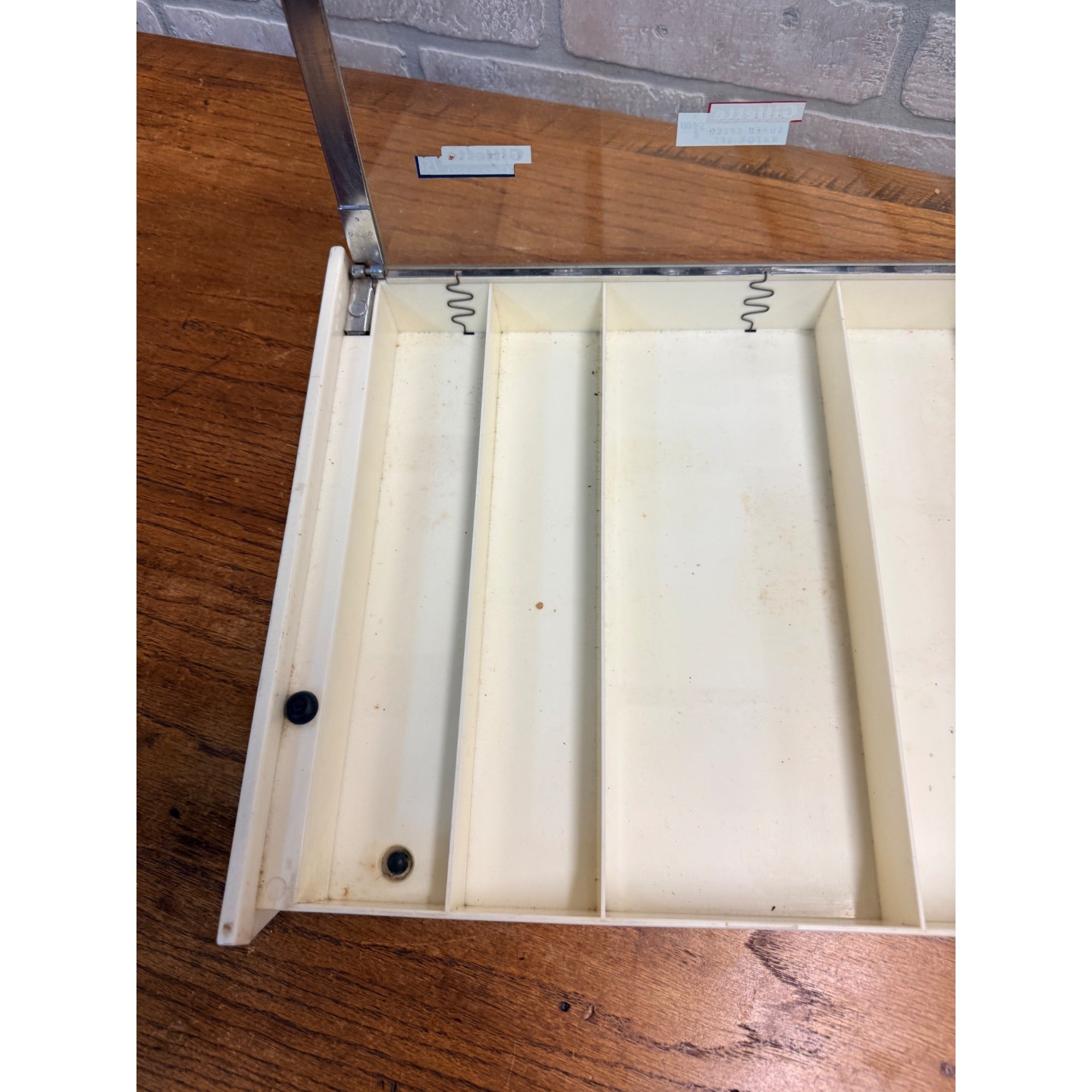 Vintage Gillette Counter Glass Top Razor and Blade Store Display Case