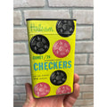 Vintage 1950s Halsam Comet Checkers Embossed Wood Unopened NOS Box Can