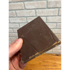 Antique Victorian Faux Leather Picture Frames w/ Old Photos Brown & Gold 3.5x4.5