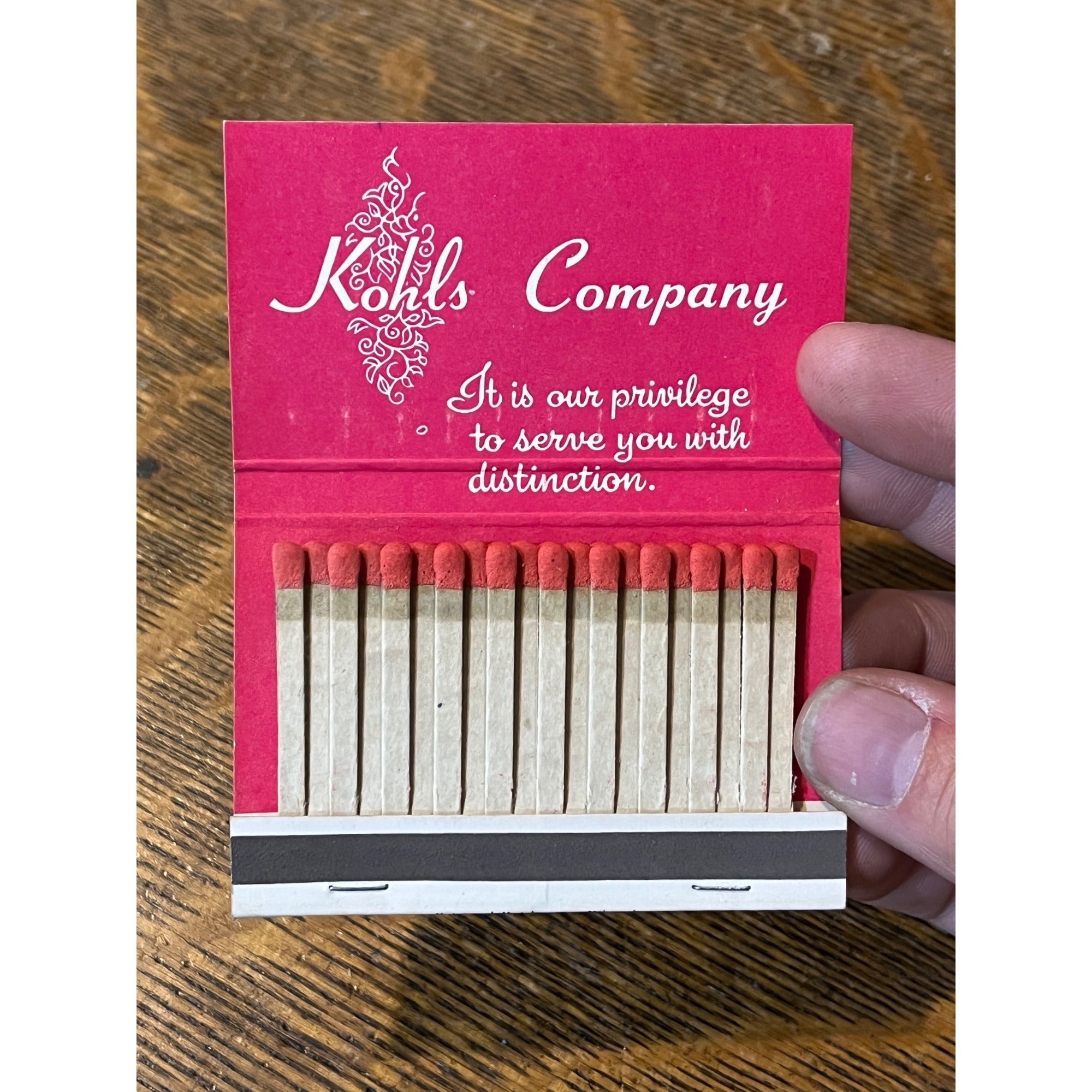 Vintage Full Matchbook Advertising - Kohls Company Funeral Home - Waupun, Wis.