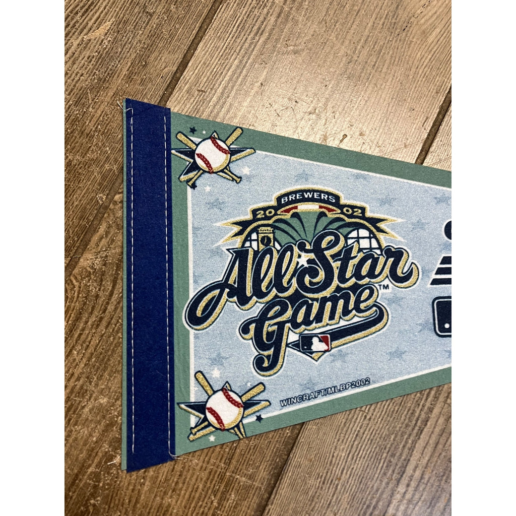 Milwaukee Brewers 2002 All Star Game Pennant Banner Gillette Mach3 SGA