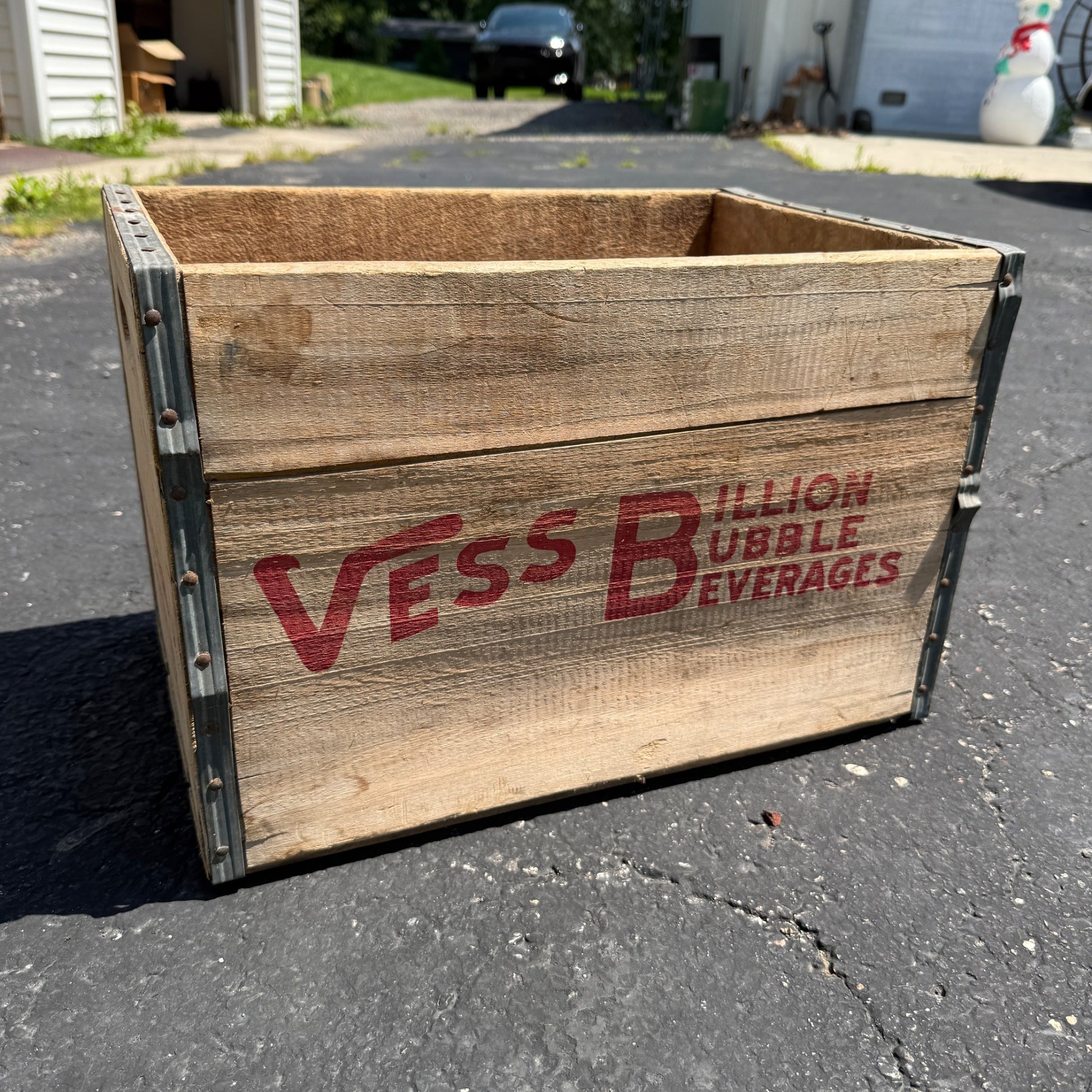 Vintage 3V Cola Vess Oshkosh Wis Soda Crate Carrier Beverages Dad's Bottling