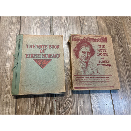 Elbert Hubbard's Note Book Lot (2) - Quotes, Sayings, Essays, Mottos