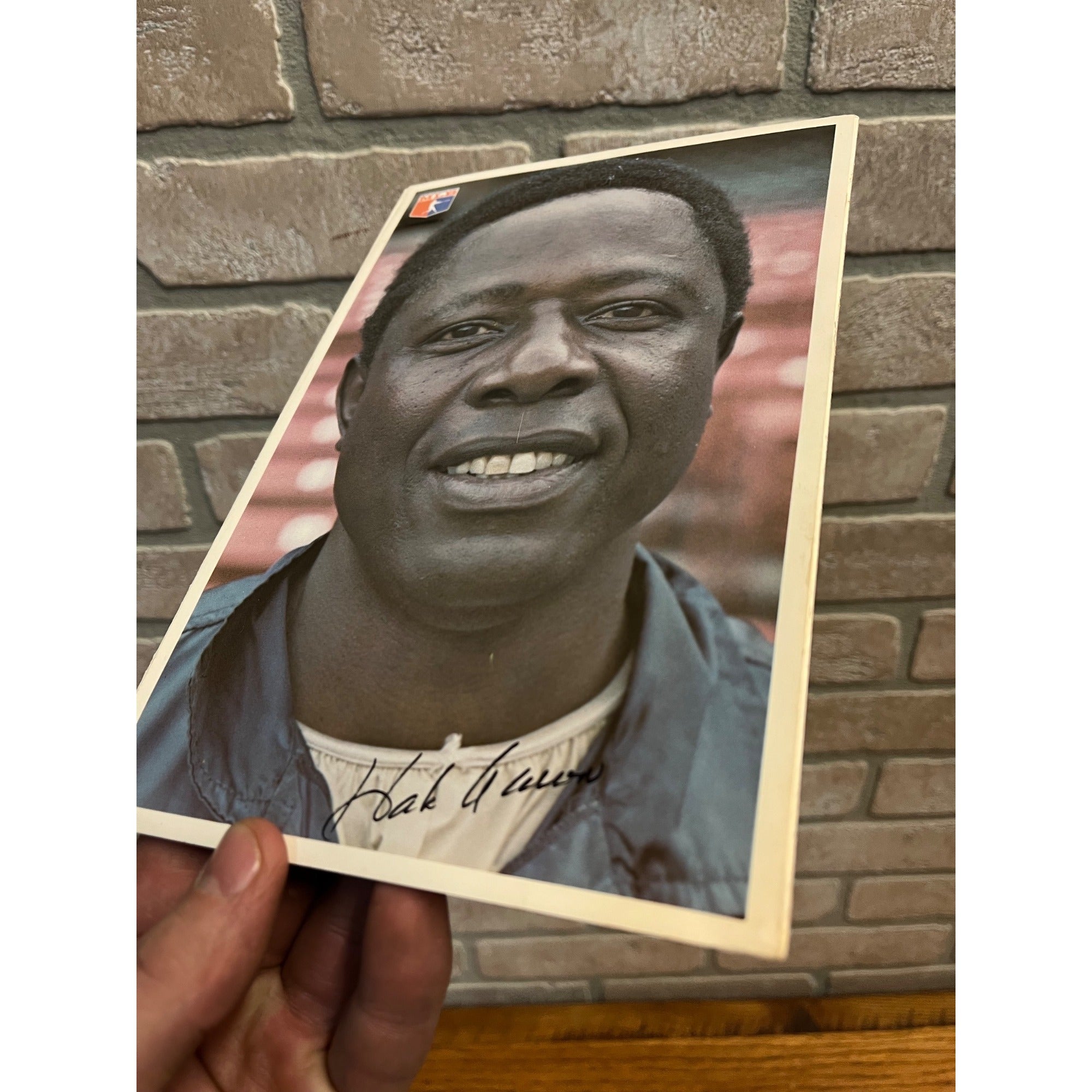 1976 Milwaukee Brewers Team Issued Photo of Hank Aaron - HOF