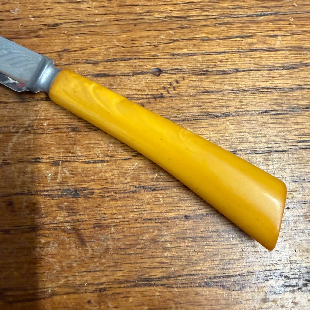 Single Burns Mfg Co Bakelite Handle Serrated Edge Stainless Steak Knife Knives