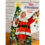 RARE Vintage 1960s Coca Cola Santa Christmas Tree Advertising Sign Diecut Promo