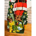 RARE Vintage 1960s Coca Cola Santa Christmas Tree Advertising Sign Diecut Promo