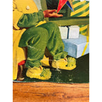 RARE Vintage 1960s Coca Cola Santa Christmas Tree Advertising Sign Diecut Promo