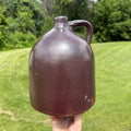 Antique Brown Smooth Shoulder Moonshine Whiskey Jug Primitive Stoneware