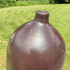 Antique Brown Smooth Shoulder Moonshine Whiskey Jug Primitive Stoneware