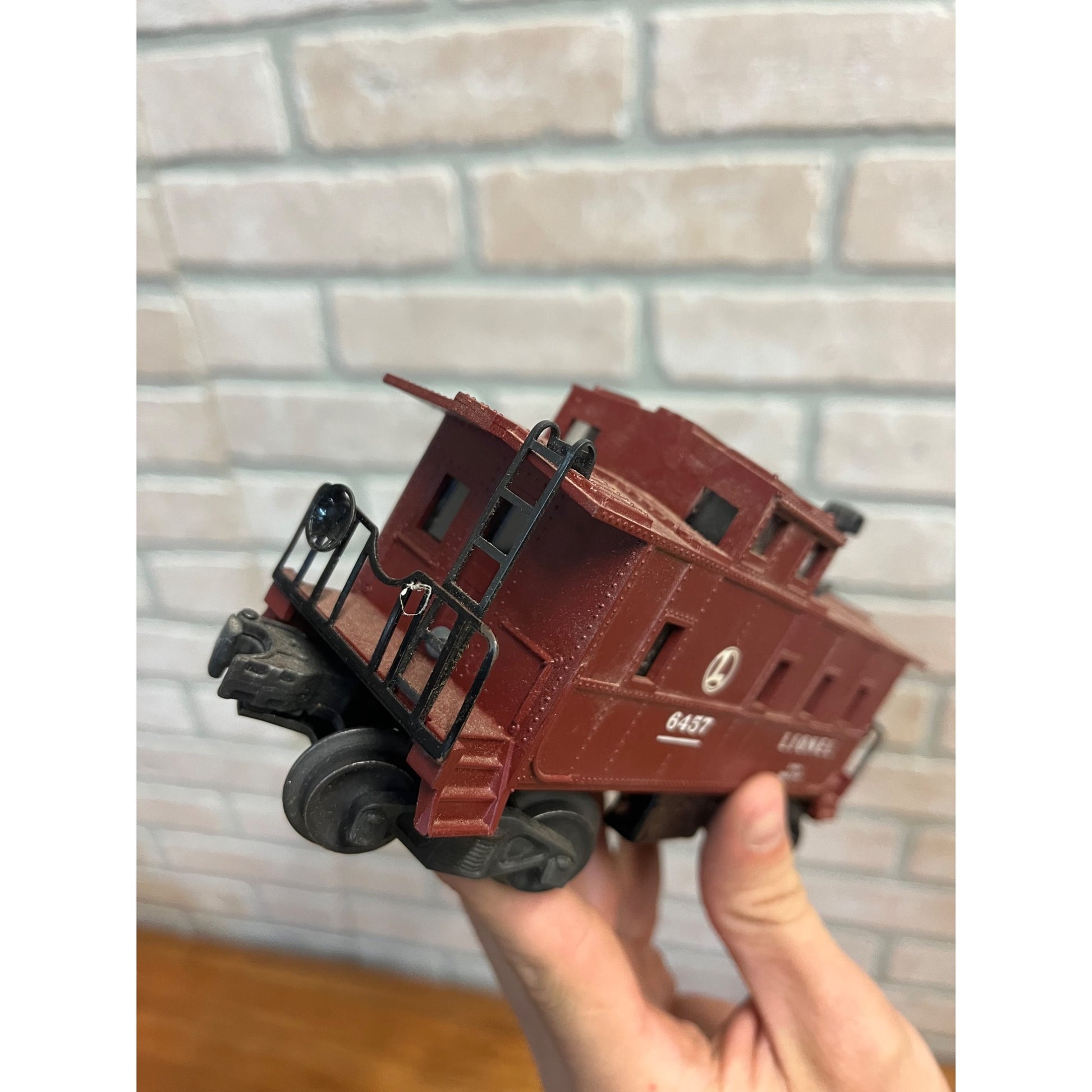 Vintage Postwar Lionel No. 6457 Brown Caboose Car w/ Box - O Gauge