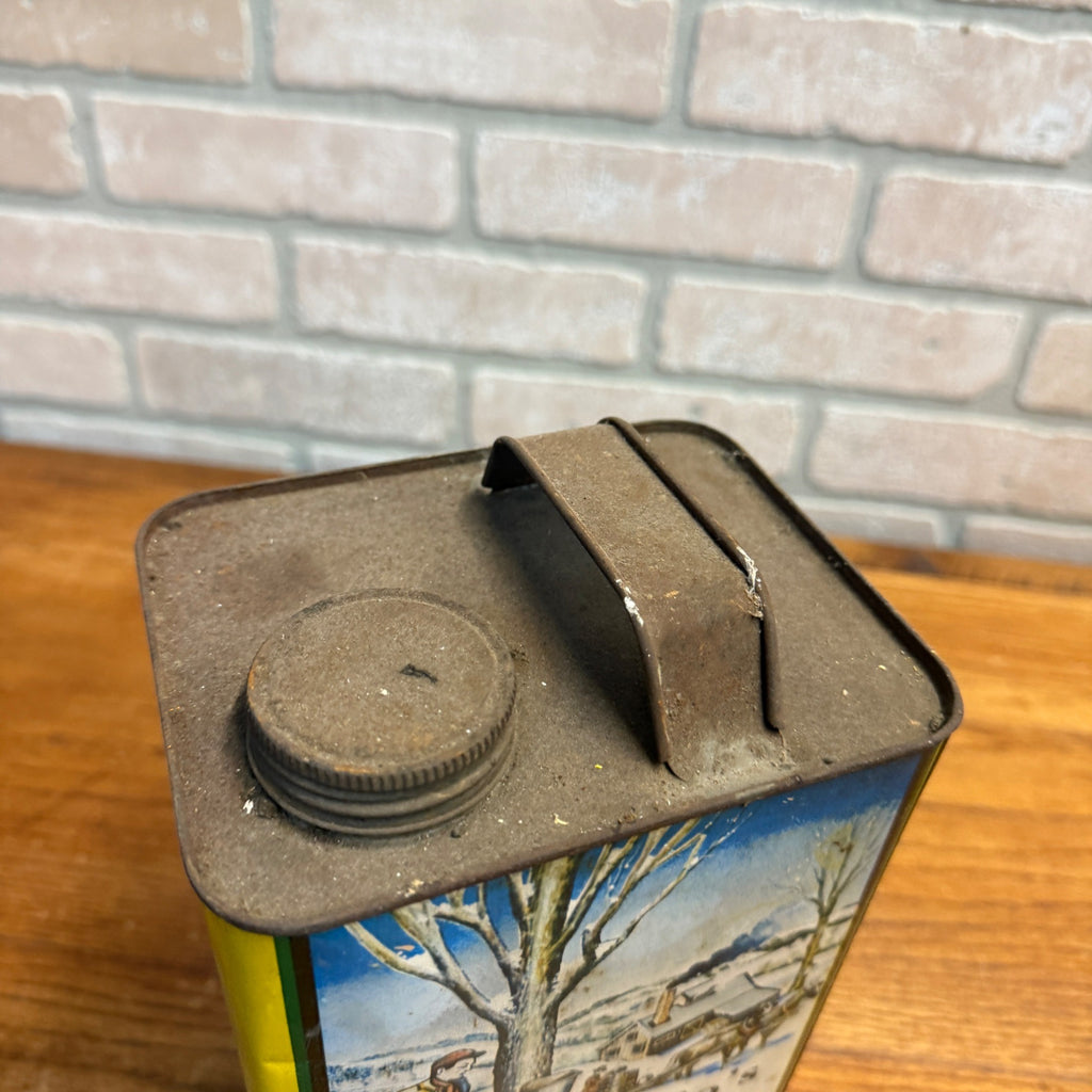 Vintage Ohio Geauga County Maple Syrup Tin 1 Gallon Advertising Can
