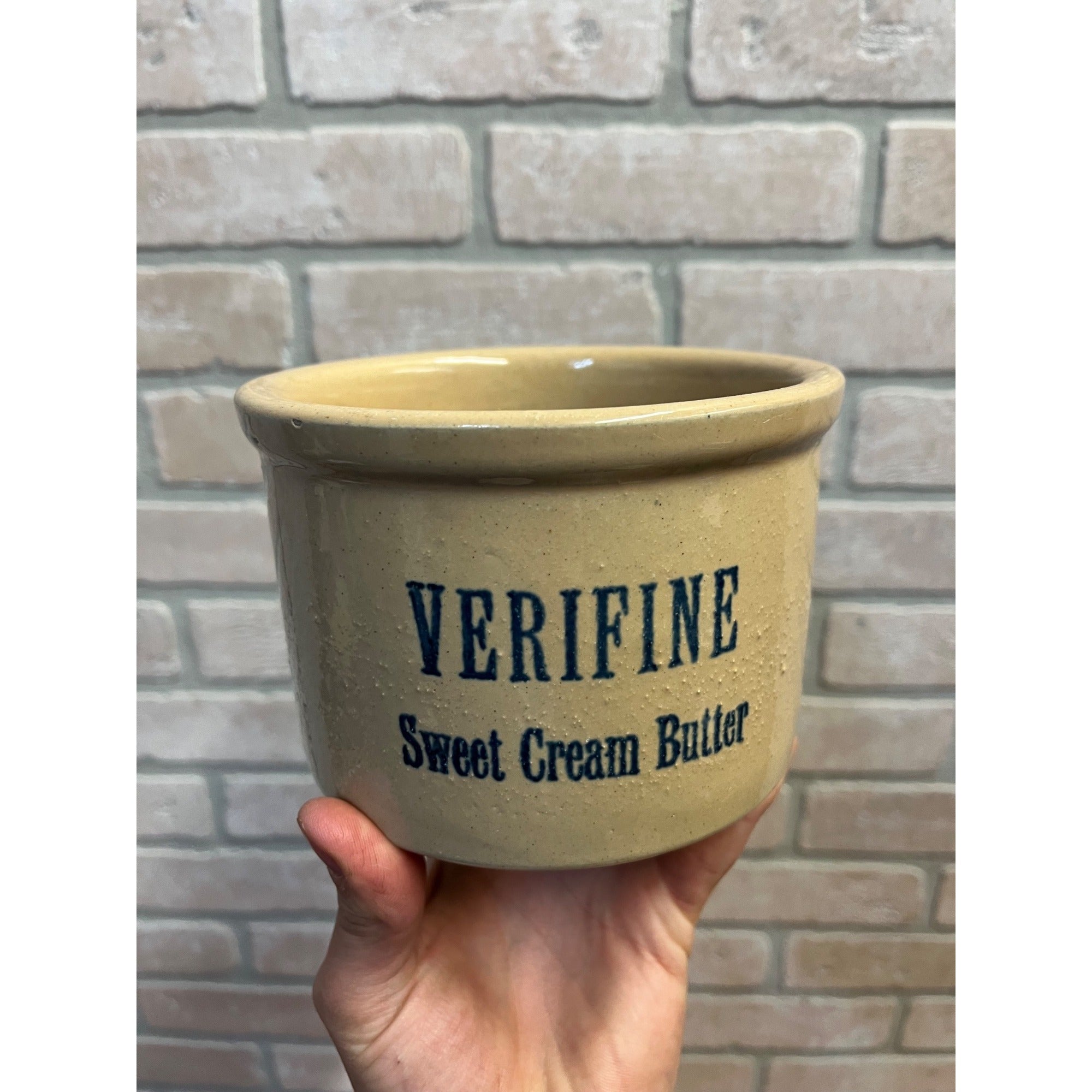 Vintage Verifine Dairy Sweet Cream Butter Stoneware Crock