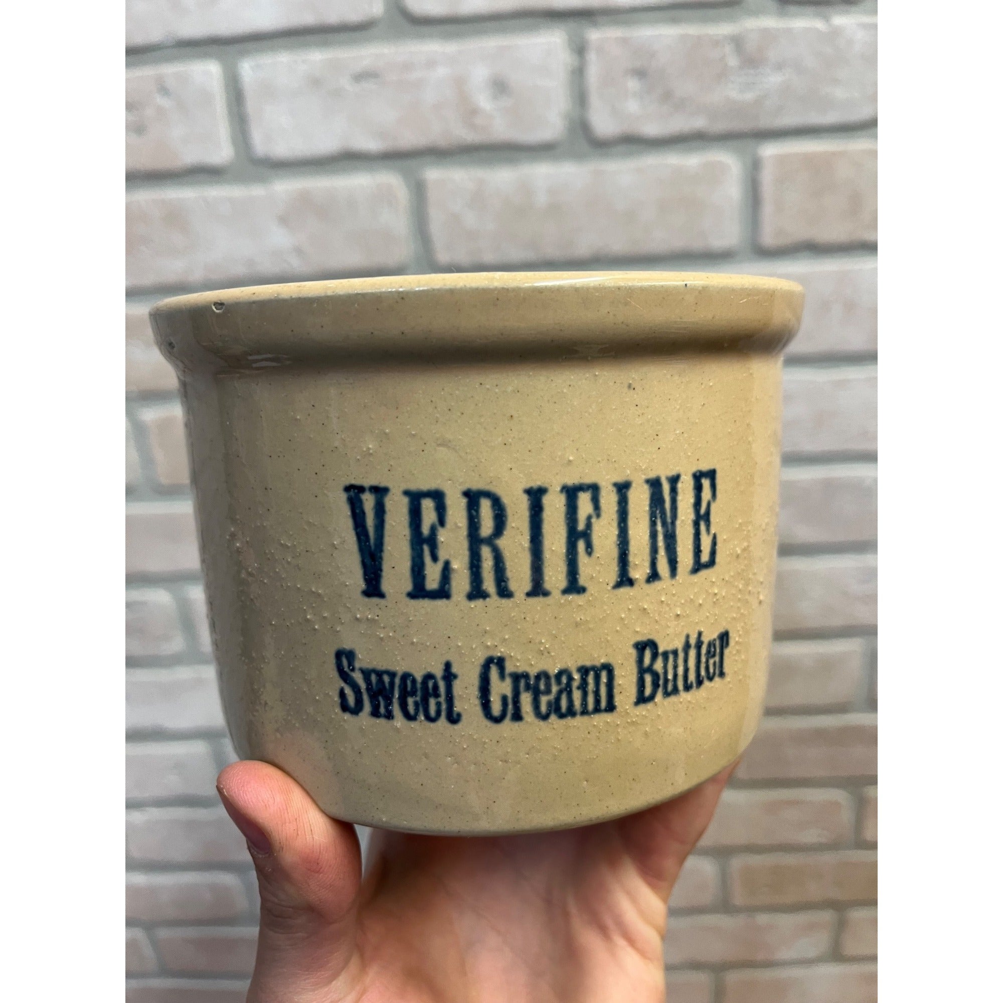 Vintage Verifine Dairy Sweet Cream Butter Stoneware Crock