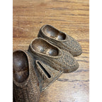 Vintage Smoking Pipe & Matchbook Holder Syroco Style Ornawood Shoes Moccasins