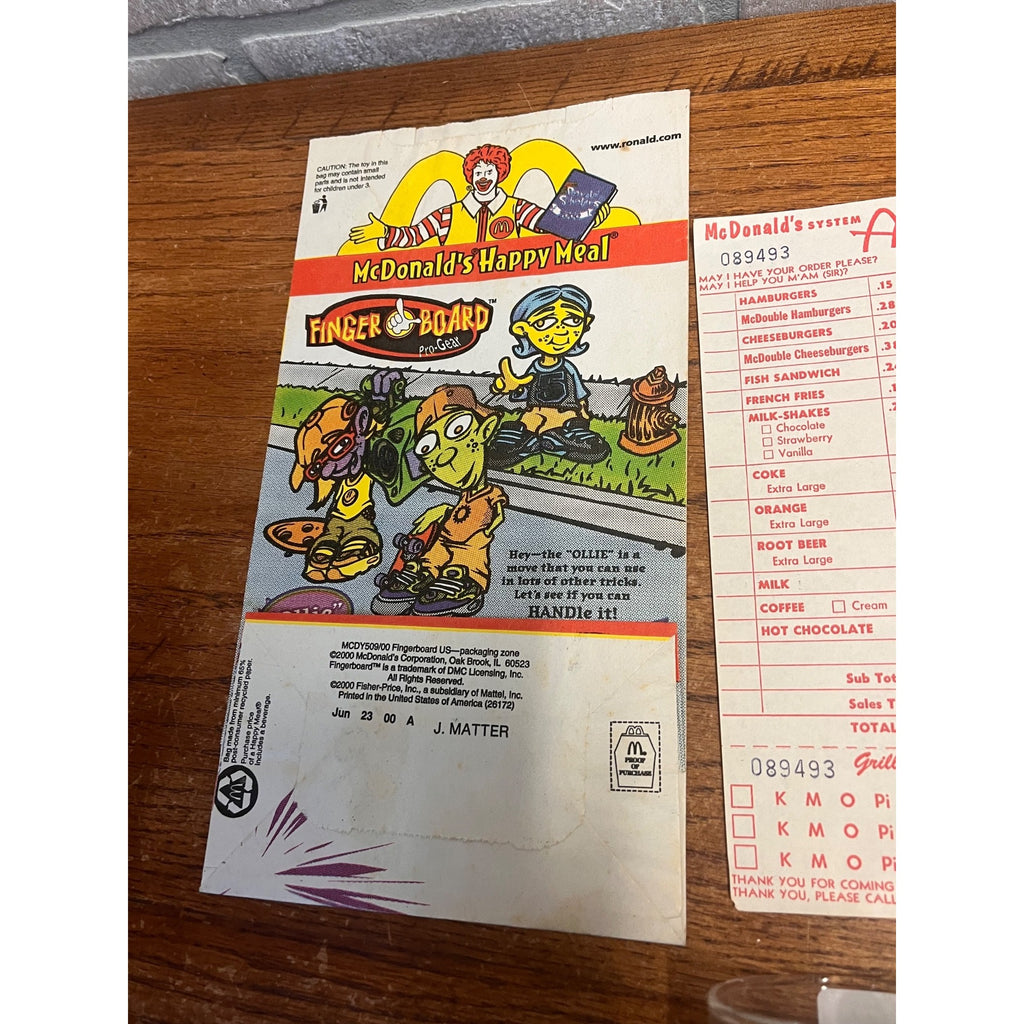 Vintage Lot of McDonalds Collectibles Drinking Glass, 1960s Menu Sheet ++