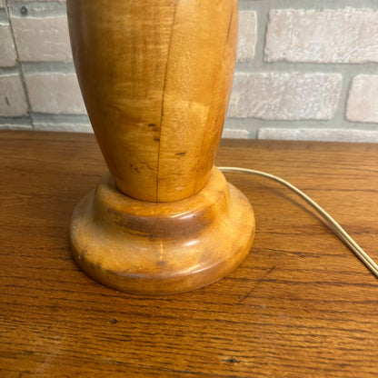 Vintage Mid-Century Turned Wooden Lamp Base MCM Retro No Shade