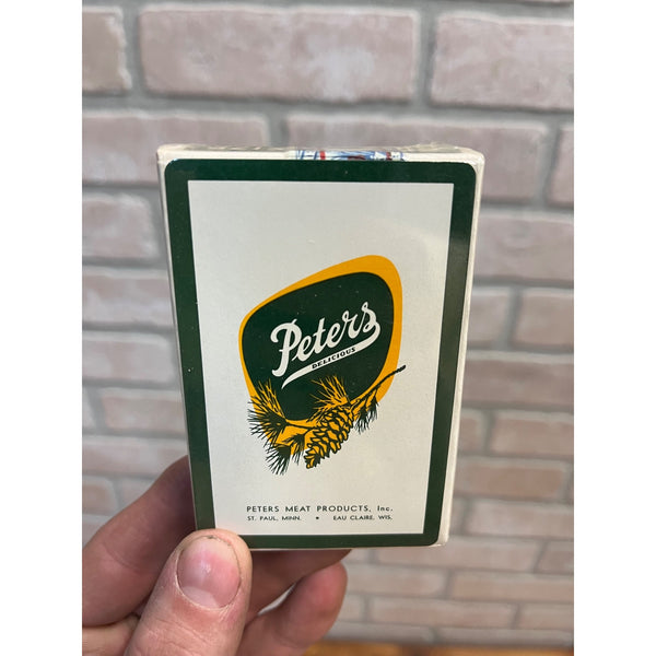 Vintage Playing Cards Deck Peters Meat Products Advertising NOS Sealed & New