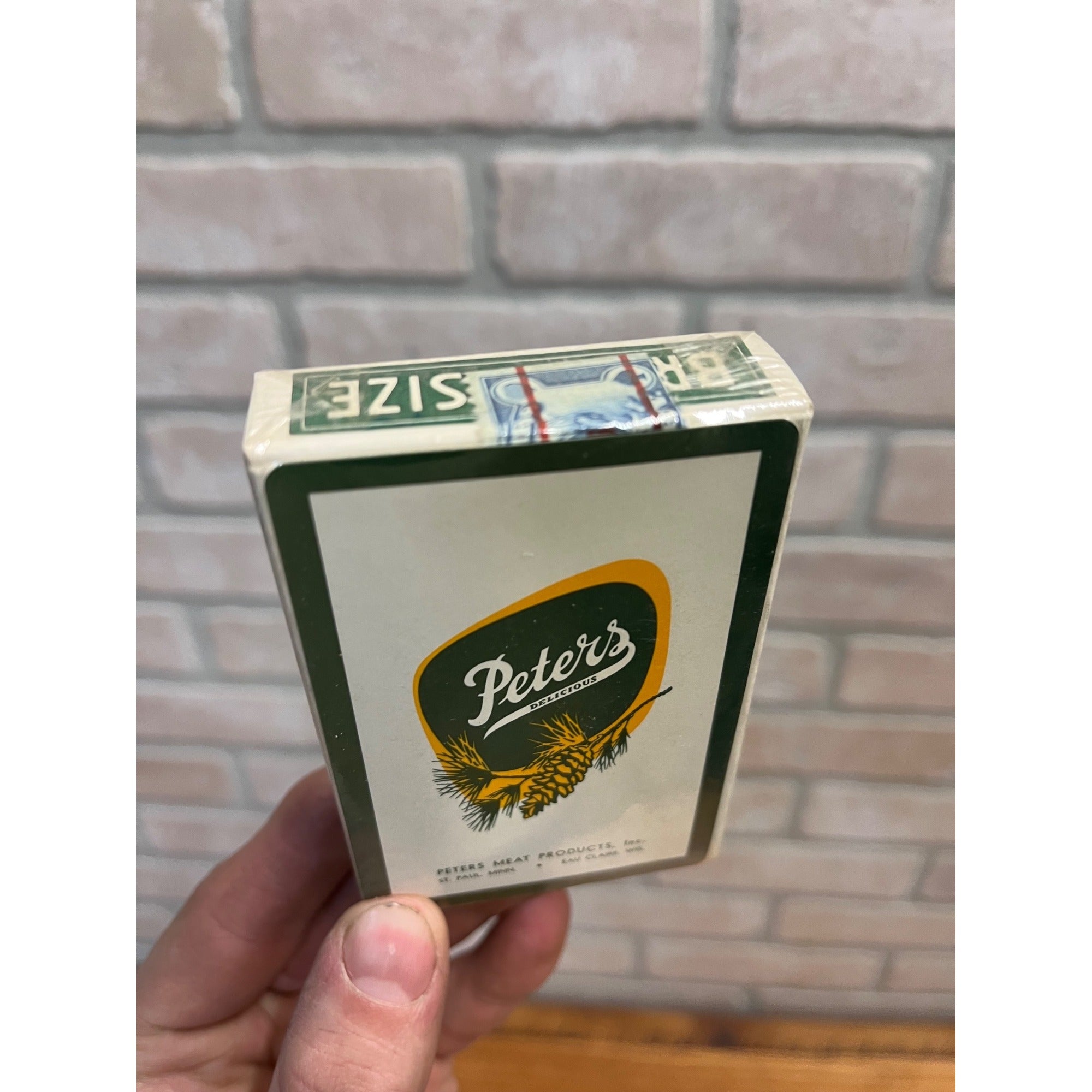 Vintage Playing Cards Deck Peters Meat Products Advertising NOS Sealed & New