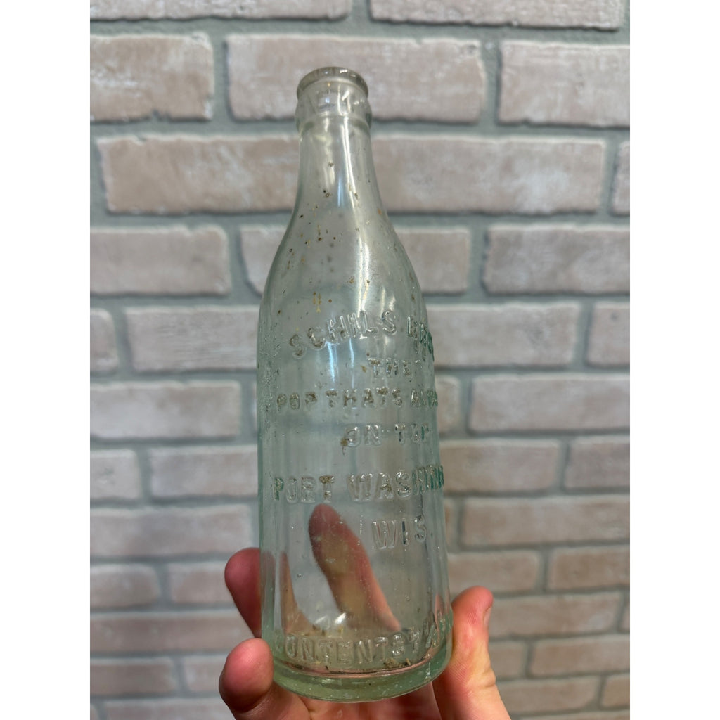 Schils Bros 1920's Pop Bottle Port Washington, Wisconsin Pop That's On Top
