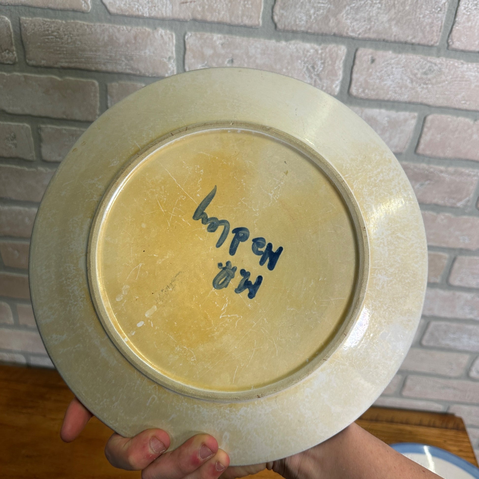 Vintage M.A. Hadley Art Pottery 11-3/4" Dinner Plate Lamb