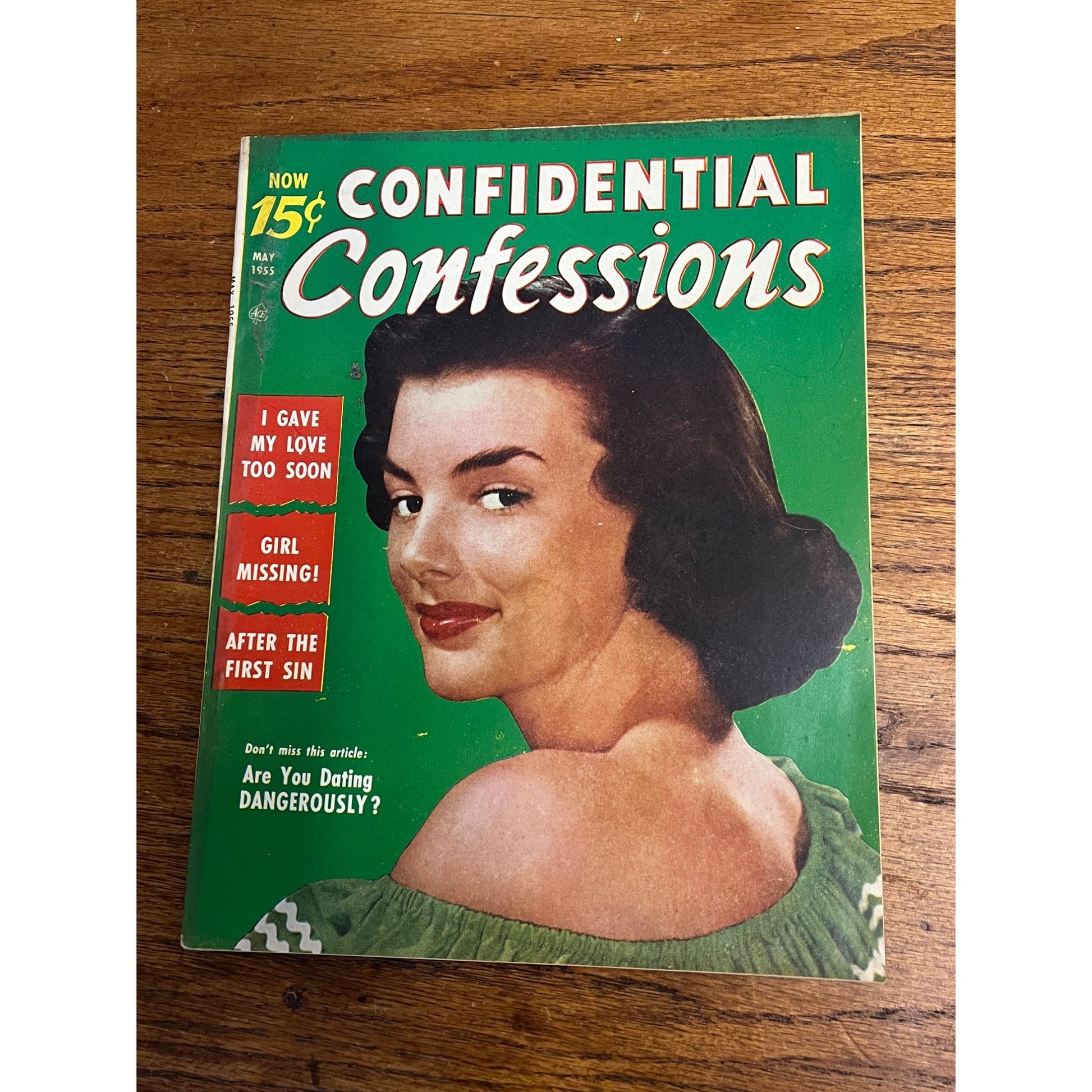 Vintage Confidential Confessions Magazine May 1955 Teen Pulp Fiction Romance Dating