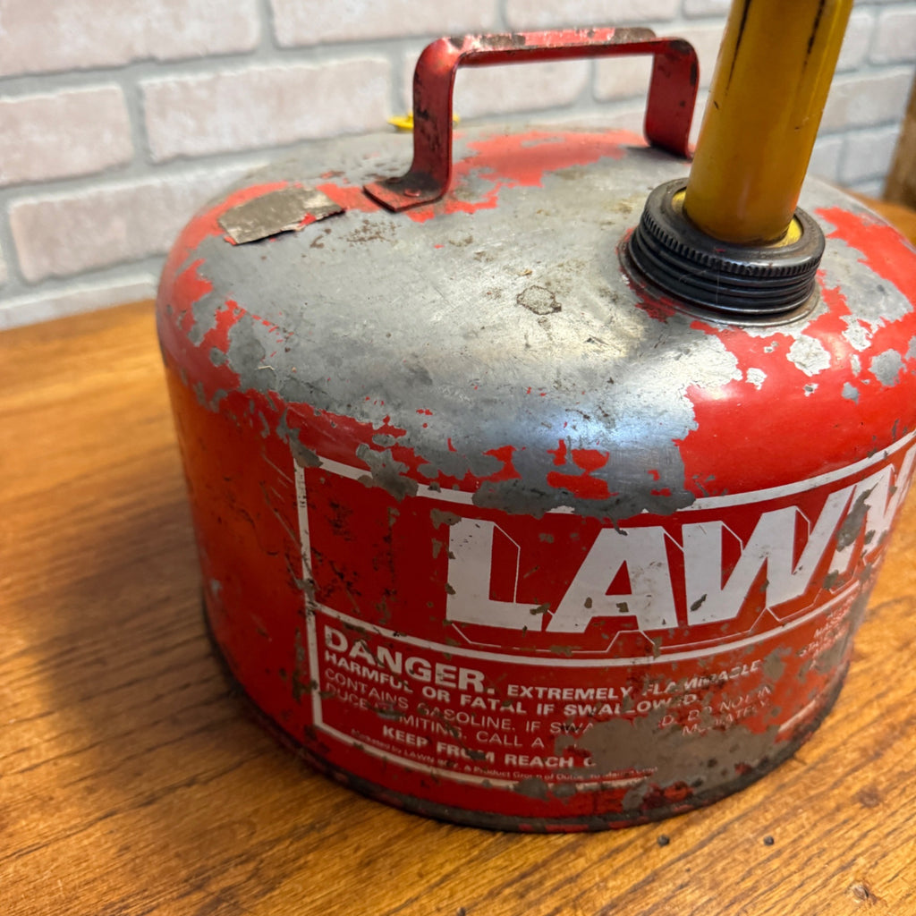 Vintage Lawn Boy 2 1/2 Gallon Metal Fuel Gas Gasoline Can As-Is