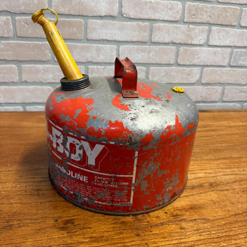 Vintage Lawn Boy 2 1/2 Gallon Metal Fuel Gas Gasoline Can As-Is