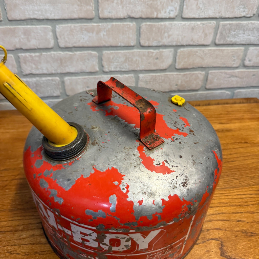 Vintage Lawn Boy 2 1/2 Gallon Metal Fuel Gas Gasoline Can As-Is