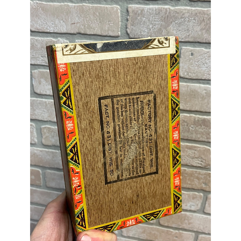 Vintage San Puro Ciagrs Advertising Box Empty  House & Kunz Milwaukee Wisconsin