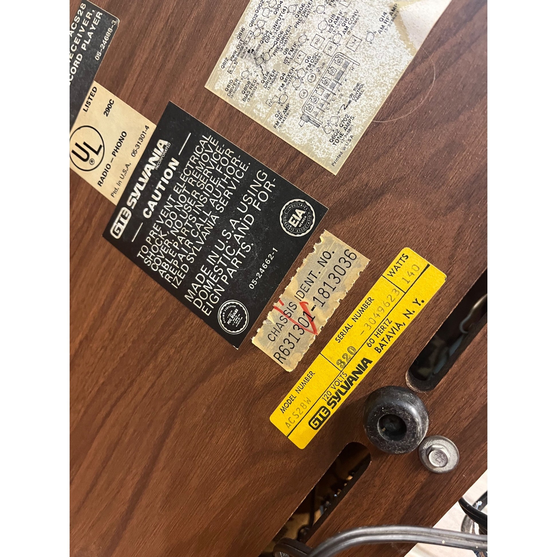 Vintage Sylvania Stereo Receiver Model Cr-2742 Tested Working Very Nice