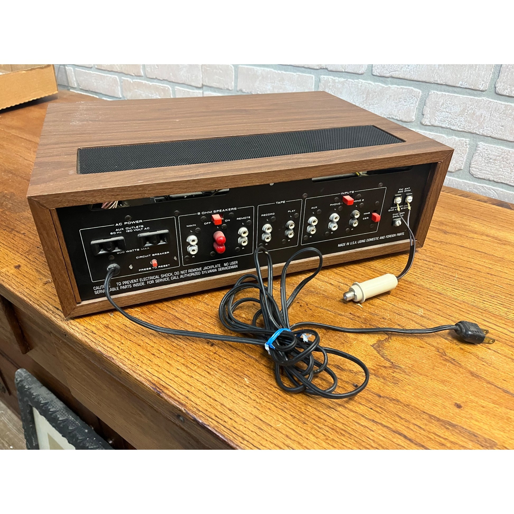 Vintage Sylvania Stereo Receiver Model Cr-2742 Tested Working Very Nice