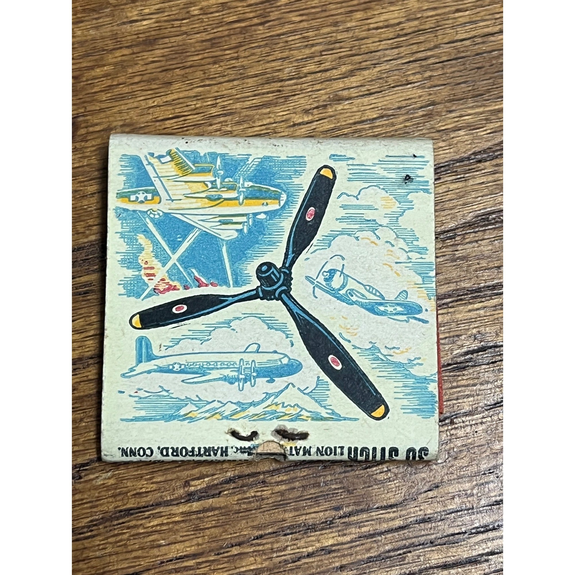 Vintage Matchbook - Hamilton Standard Propellers - East Hartford, Ct - Unstruck