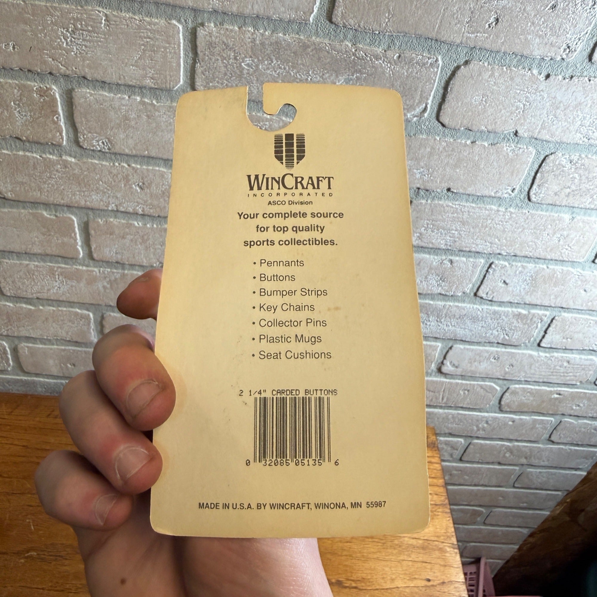 HOUSTON OILERS Vintage Button Pin Badge WINCRAFT 2 1/4" NIP Official Licensed