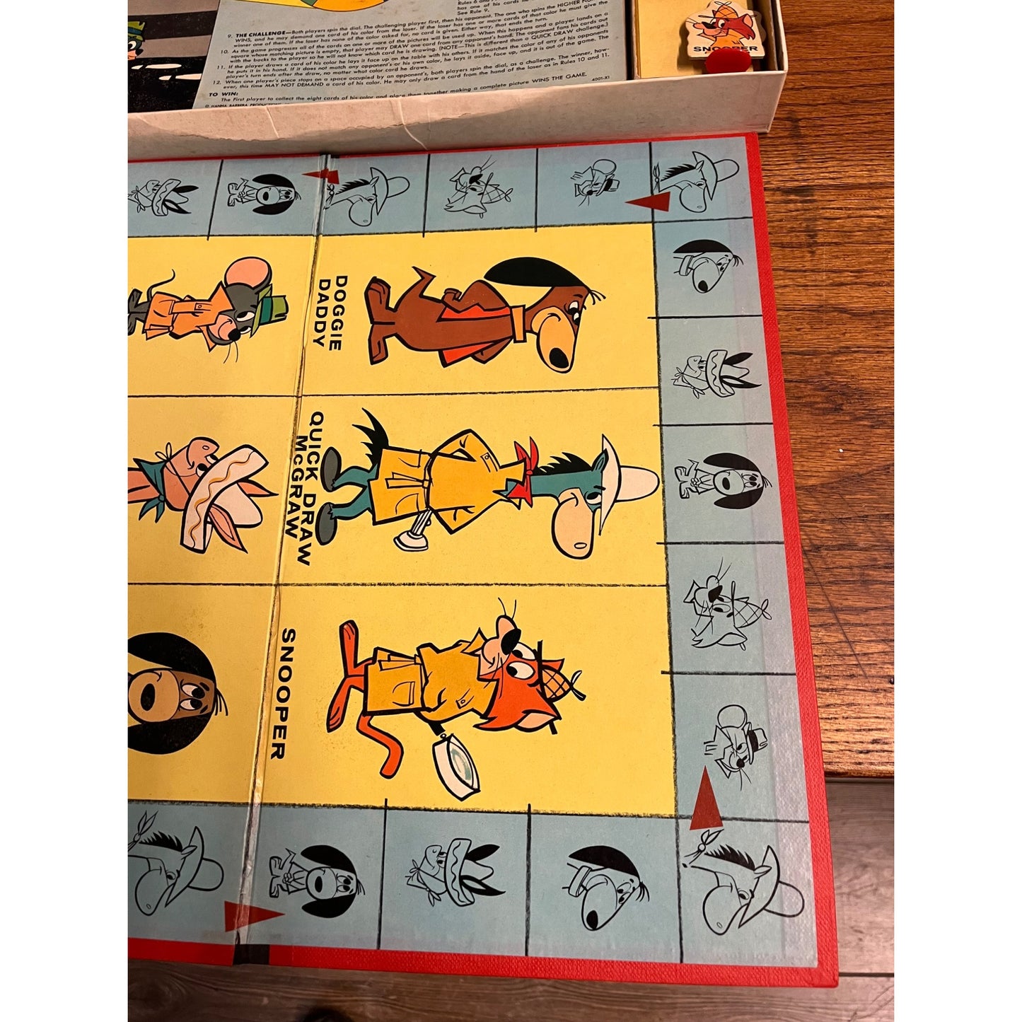 Vintage Milton Bradley Quick Draw McGraw 1960 Private Eye Board Game - COMPLETE