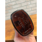 Vintage Log Cabin Syrup Bottle Bicentennial Amber Brown Glass 1776 Marching
