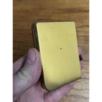 Vintage Elgin Americana Powder Compact Mirror Mid-Century Gold-Tone Floral Leaf