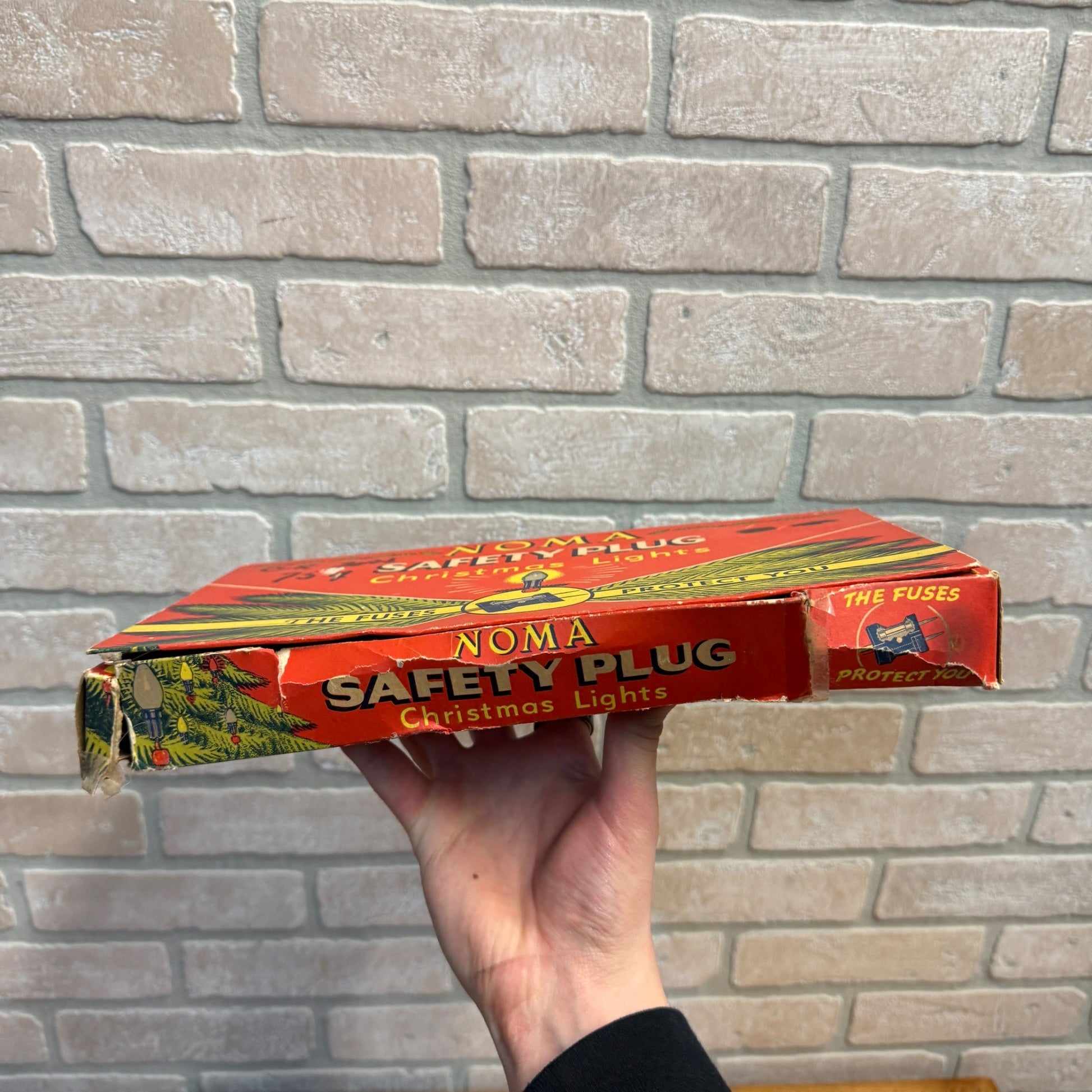 Vintage Christmas String Lights Xmas Box Decor Noma Safety Plug
