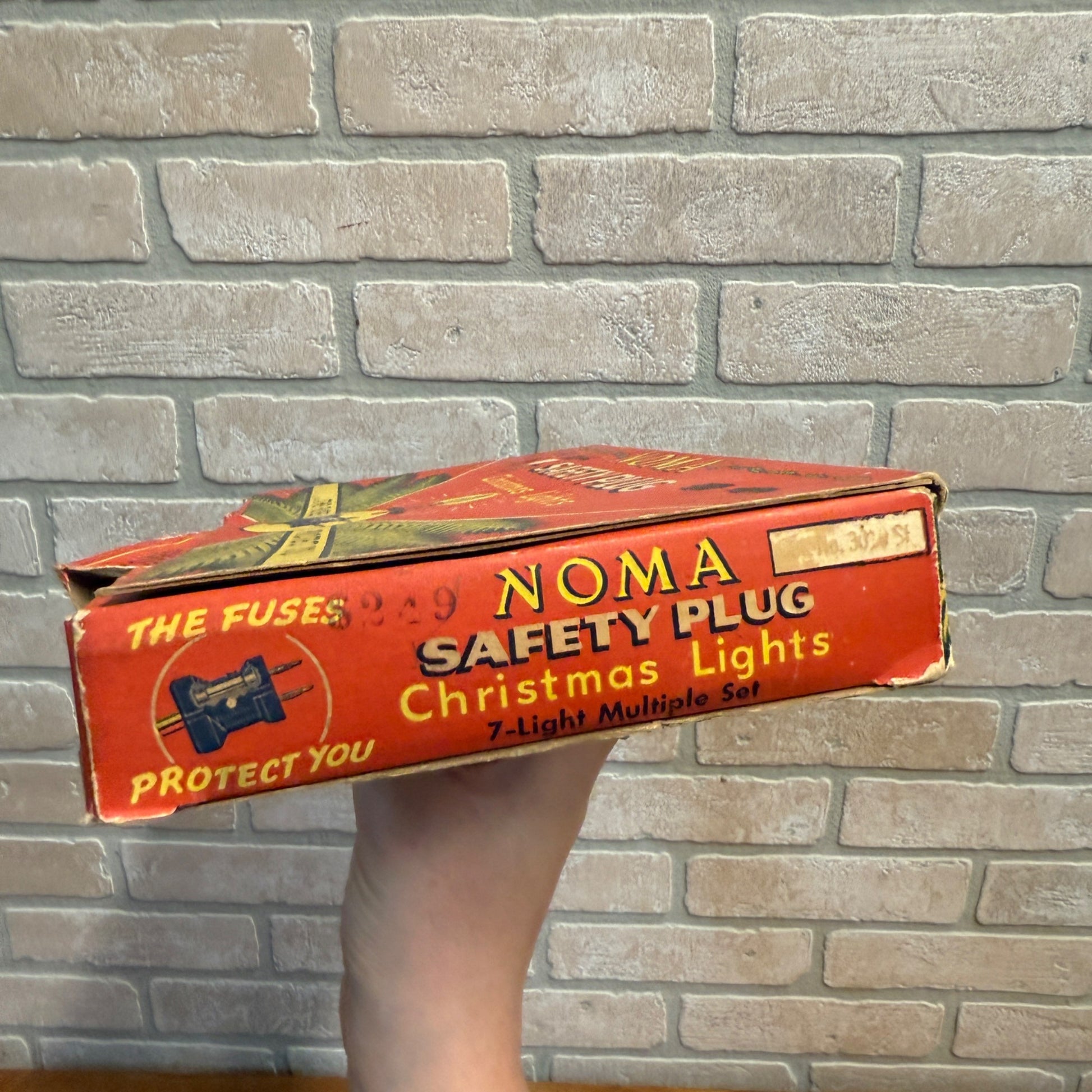 Vintage Christmas String Lights Xmas Box Decor Noma Safety Plug