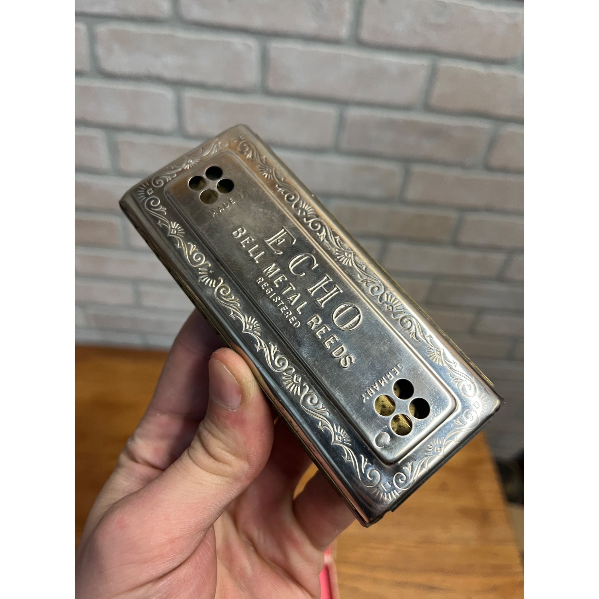 Vintage M. Honer the Echo Harp Harmonica 54/64 M 2 Key C/G - 6 inch Original Box