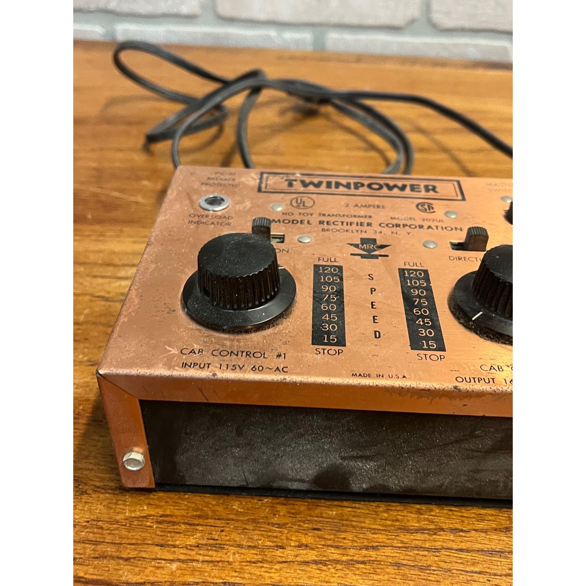 Twinpower N Gauge Toy/Train Transformer Model 202 N Model Rectifier Untested