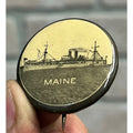Remember the Maine Battleship Spanish American War Pin w/ Backpaper Span-Am 1898