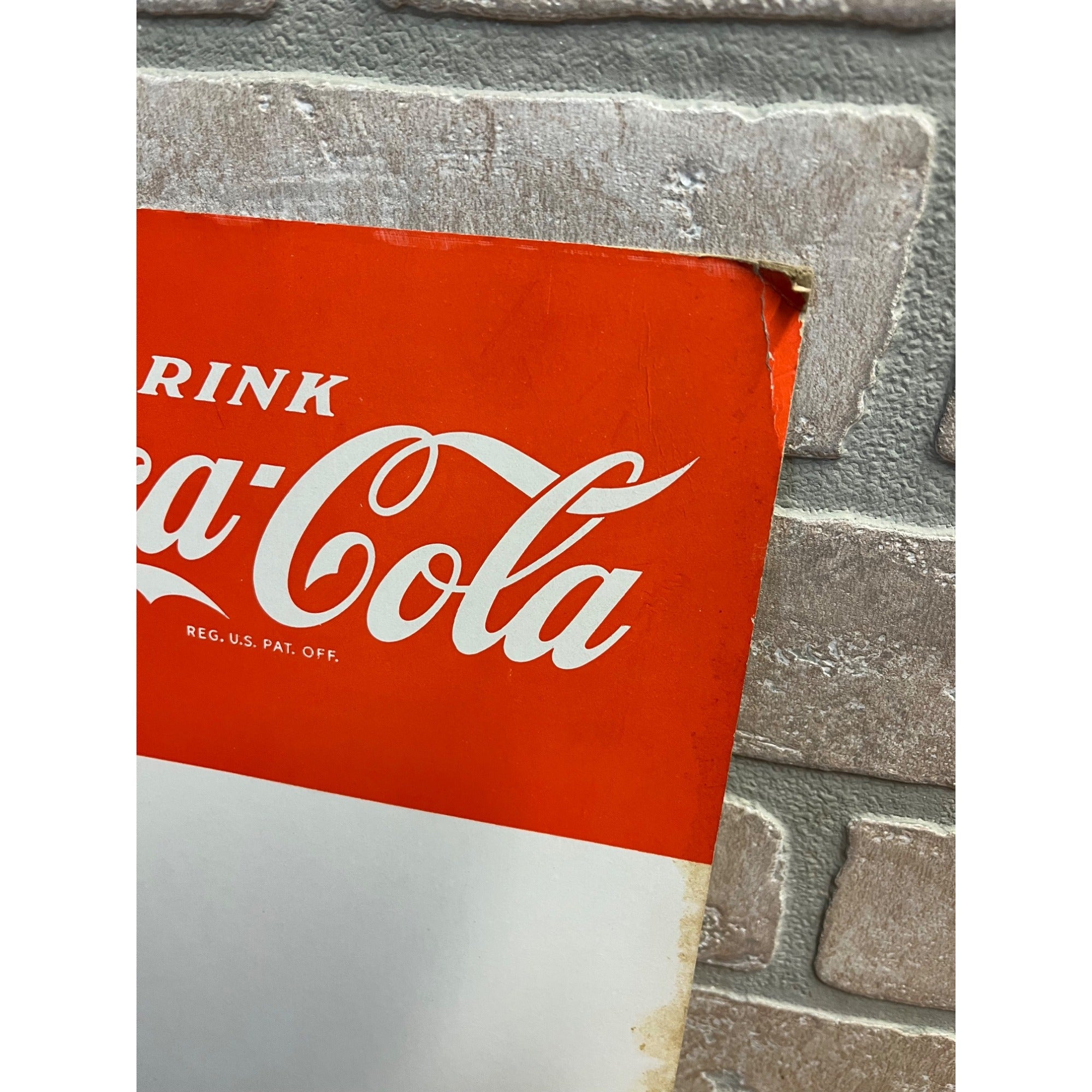 RARE Vintage 1950s Coca Cola Basketball Cardboard Menu Board Advertising Sign