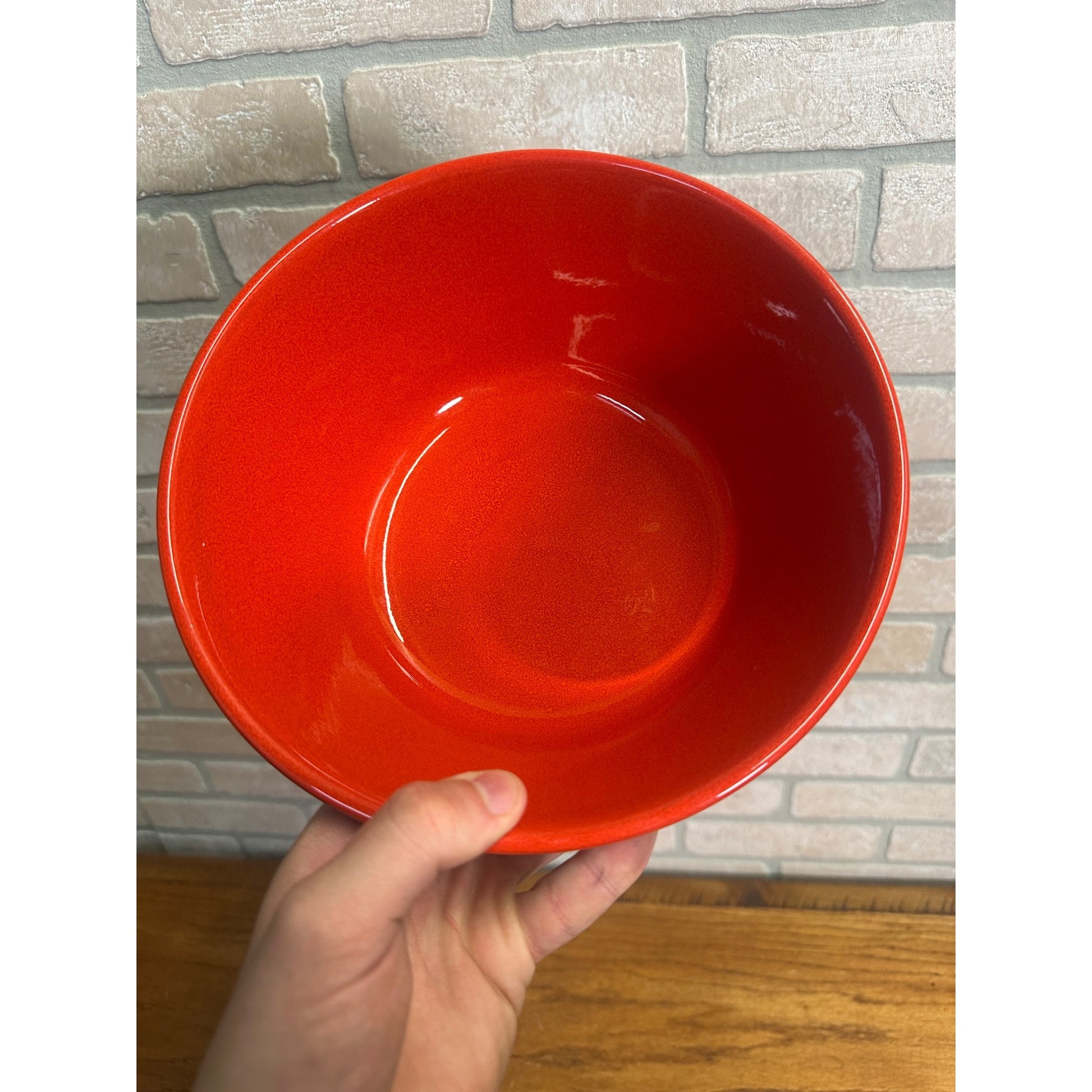 Vintage WAECHTERSBACH Red Christmas Tree Large Serving Bowl Germany 9” x 4”