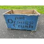 RARE EARLY Vintage Orange Crush BLUE Wood Soda Crate Pop Advertising Box