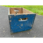 RARE EARLY Vintage Orange Crush BLUE Wood Soda Crate Pop Advertising Box