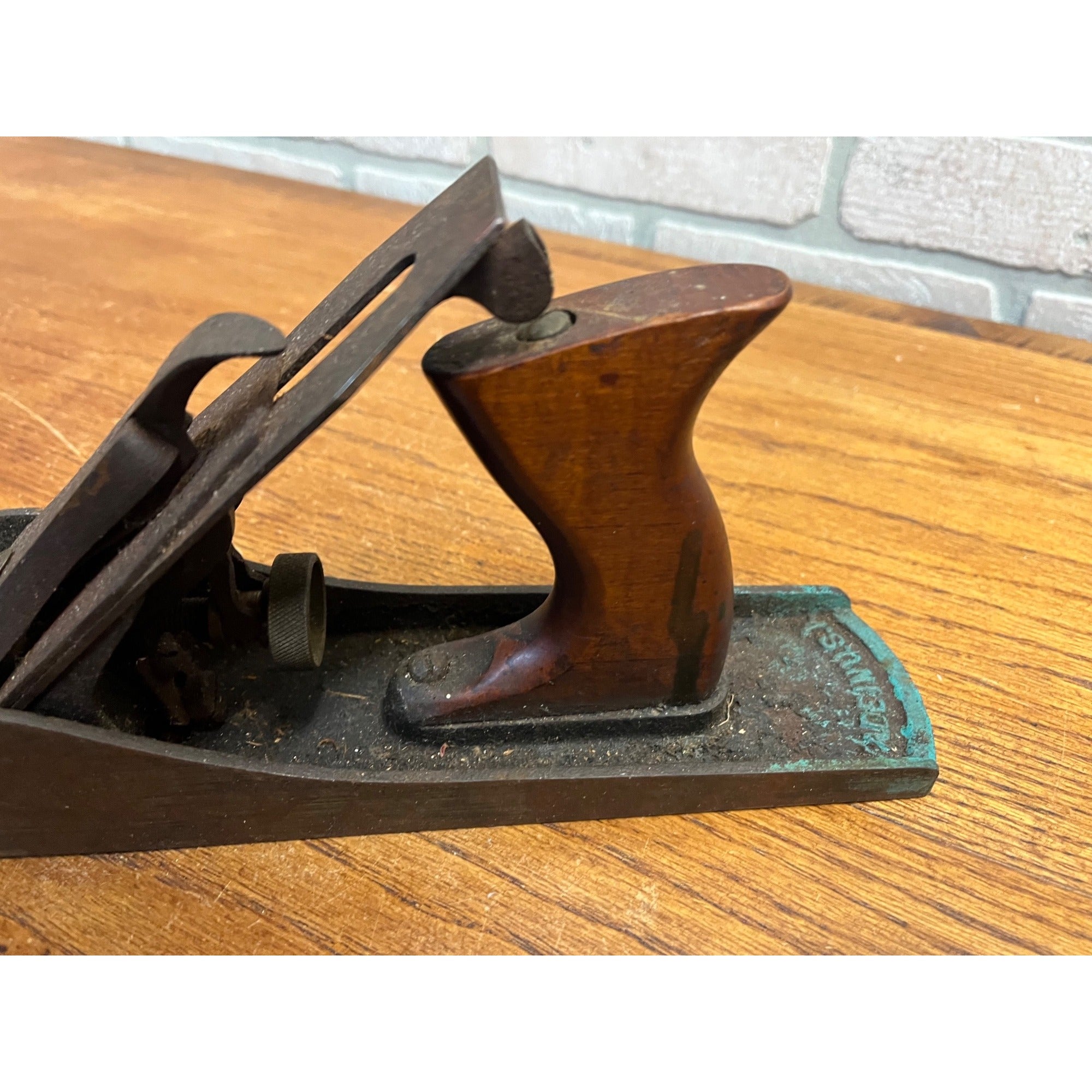 Vintage Shelton No. 14 Bench Plane Woodworking Tool USA Smooth Bottom 14" Long
